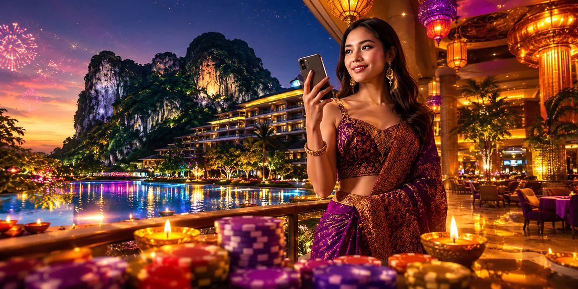 Ipoh user playing mobile casino — Baccarat interface on phone